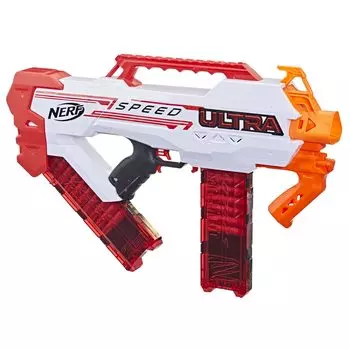 Hasbro Электрический бластер Nerf Ultra Speed Самый скорострельный бластер Nerf Ultra с 24 дротиками Nerf Ultra Accustrike Может использоваться только с дротиками Nerf Ultra белый