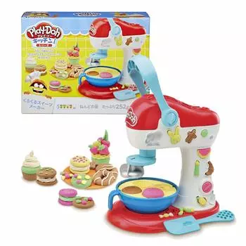Hasbro Kitchen Series Машинка для приготовления сладостей Kuru Kuru Komuginendo E0102 Оригинальный продукт Play-Doh
