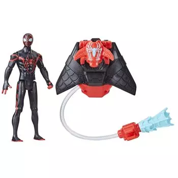Hasbro Marvel Epic Hero Series Web Splashers Майлз Моралес Фигурка с водяным снаряжением Ages F8402 Оригинальный продукт Человек-паук 4 дюйма (10см)
