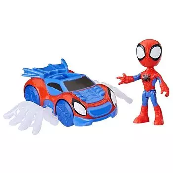 Hasbro Marvel MARVEL Spidey и его удивительные друзья паукообразный гусеничный робот, 4 дюйма (10 см) размер Фигурки, машинки, игрушки для дошкольников, для детей от 3 лет и старше