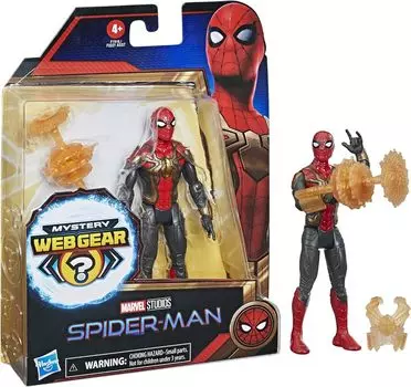 Hasbro Marvel No Way Home Mystery Web Iron Spider Интегрированный костюм Фигурка F1916 Подлинный продукт Spider-Man Gear/Spider-Man