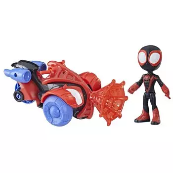 Hasbro MARVEL Spidey and the Amazing Friends Miles Techno Размер 4 дюйма Действие Дошкольный возраст от 3 лет и старше F7455 Оригинальный продукт Моралес Человек-паук Гонщик,
