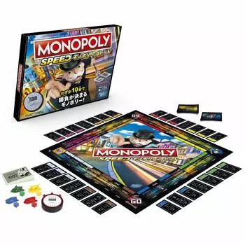 Hasbro Настольная игра Monopoly Speed Японская версия E7033 Оригинальный продукт для игроков 2-4