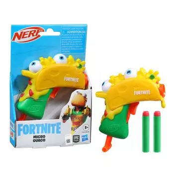 Hasbro Nerf Microshot Fortnite GUACO Мини-дизайн по мотивам Fortnite Включает 2 бластера Nerf Elite Fortnite Nerf Аутентичный Рождество Рождество Рождество