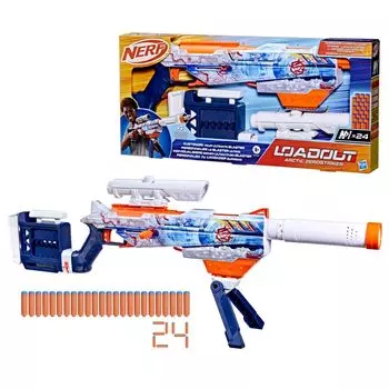 Hasbro Nerf Снаряжение Arctic Zero Striker 4 Взаимозаменяемые 24 N1 6 Патронов Детские Игрушки Возраст G1763 Аутентичный Бластер, Аксессуары, Патроны, Встроенный Магазин, и