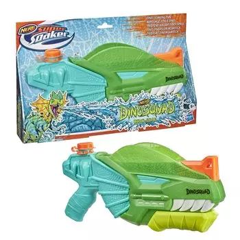 Hasbro Nerf Super Soaker Dino Squad Dino Soak Water Blaster Идеально подходит для летних уличных водных игр с насосом для взрослых F0496 Оригинальный продукт для детей,