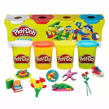 Hasbro Play-Doh Basic 4 цвета Komuginendo B6508 Оригинальный продукт