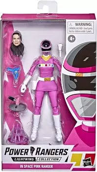 Hasbro Power Rangers Коллекция Молния Фигурка Розовый RANGERS 2022 КОЛЛЕКЦИЯ МОЛНИИ В КОСМОСЕ РОЗОВЫЙ РЕЙНДЖЕР Denji Sentai Mega Ranger Mega Pink розовый