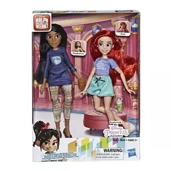 [Hasbro] Шарнирные куклы Disney Princess, дуэт Русалочка и Покахонтас E7413, один предмет