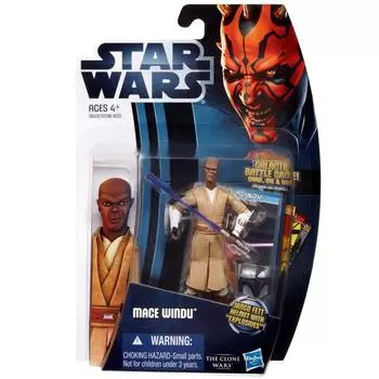 Hasbro Star Wars 2012 The Clone Wars Базовая фигурка Mace Wars 2012 The Clone Wars Фигурка CW8 Мейс Винду Винду/Звезда []
