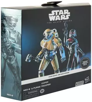 Hasbro STAR WARS Star Wars Black Series Purge Star Kenobi Фигурка размером 6 дюймов, карбонизированная, набор из 2 штук, для детей от 4 лет и старше F7012 Оригинальный продукт NED-B