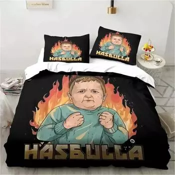 Hasbulla Magomedov Fighting Meme Bedding Set Three Piece Bed Set Single Double King Size Bed Duvet Cover Set Bedroom Quilt Cover 70x133cm 2pcs