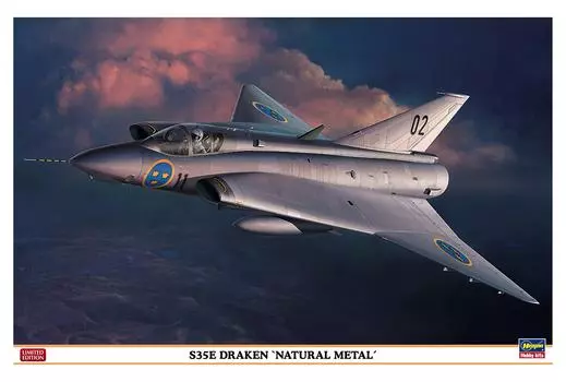 Hasegawa 07407 S35E Draken 1/48 ``Natural Metal