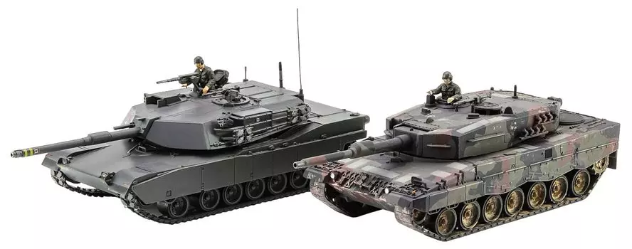 Hasegawa Abrams Leopard 2 NATO Main Battle Tank Combo Plastic Model 30069 1/72 M-1 &