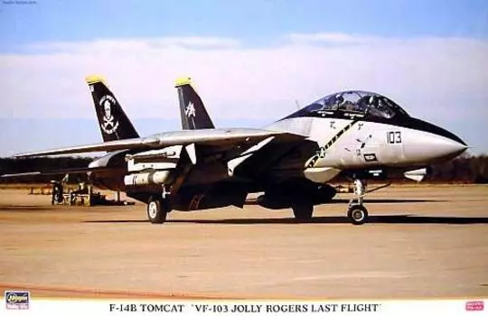 Hasegawa Aircraft Series Tomcat Jolly Rogers Last 1/48 (Нестандартный) №09677 F-14B Рейс VF-103