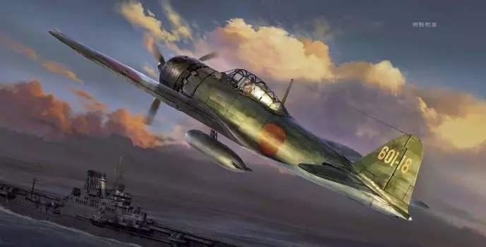 Hasegawa Airplane Series Mitsubishi A6M5 Zero Type Carrier Fighter Type 52 Fighter 1/48 Taiho Squadron