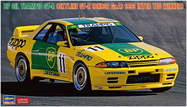 Hasegawa BP Oil Trampio Skyline BNR32 Технические характеристики 1993 Inter TEC Winner Пластиковая модель 20629 1/24 GT-R GT-R Gr.A