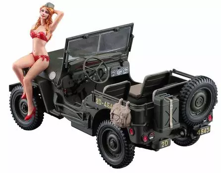 Hasegawa Car Model Series Ton 4x4 Truck Girls Фигурка Пластиковая модель SP449 1/24 1/4 с блондинкой (1 включено)