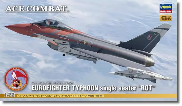Hasegawa Creator Works Series Ace Combat Zero Belkan War Eurofighter Typhoon Single Seat Type Lottery Scale Plastic Model SP574 1/72