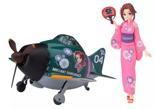 Hasegawa Egg Girls Collection Mikumo Shiranagi Plane Zero Fighter Resin Figure Пластиковая модель SP383 № 04 1/20 с яйцом и без масштаба
