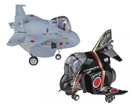 Hasegawa Egg Plane Air Force Flight Development Experiment Group 60th Anniversary Пластиковая модель 60512 Самооборона F-4 и F-15 Немасштабная