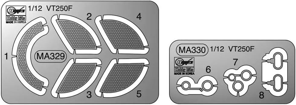 Hasegawa Honda VT250F детали пластиковые детали модели 21750 1/12 фототравление