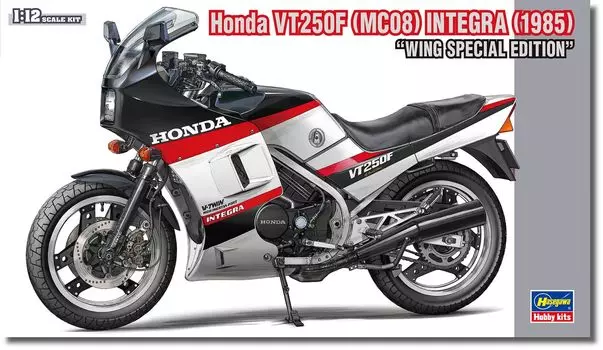 Hasegawa Honda VT250F Integra 1985 Wing Special Edition Пластиковая модель 21765 1/12 (MC08) (Мотоцикл)