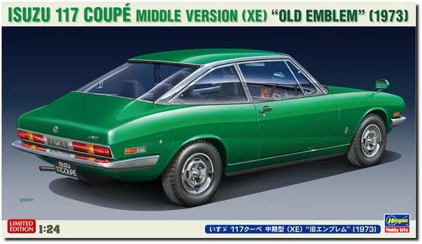 Hasegawa Isuzu 117 Coupe Модель Old Emblem 1973 Пластиковая Модель 20674 1/24 Среднесрочная (ХЕ)