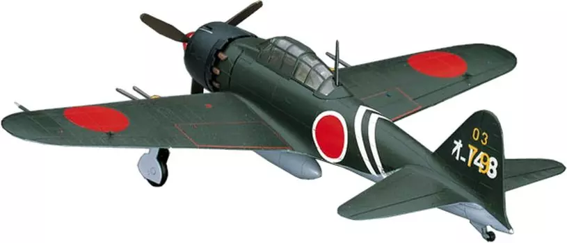 Hasegawa Japanese Navy Mitsubishi A6M5c Zero Type Carrier Fighter 52 Type C Plastic Model D23 1/72