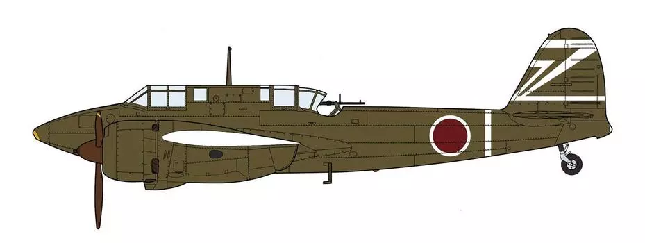 Хасегава Кавасаки Ki45 Kai Тип 2 штурмовой самолет 27-й 1/48 двухмоторный «Эскадрилья»