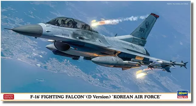 Hasegawa Korean Fighting Falcon Plastic Model 07512 1/48 F-16 (D type)