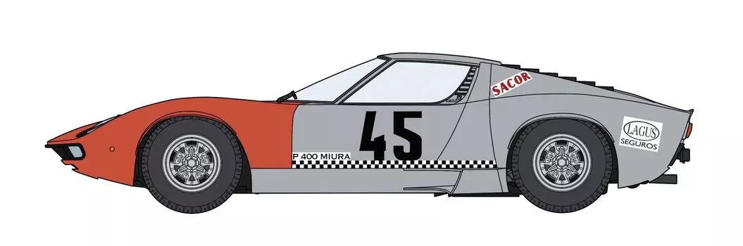 Hasegawa Lamborghini Miura P400 1968 ACP GP Пластиковая модель 20683 1/24