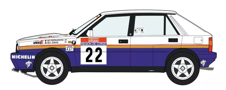 Hasegawa Lancia Delta HF Integrale 16v 1990 Tour de Cors Rally Пластиковая модель 20573 1/24