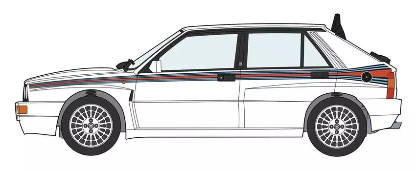 Hasegawa Lancia Delta HF Integrale Evoluzione Martini 5 Plastic Model 20528 1/24 белый