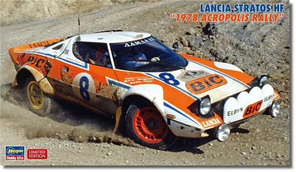 Hasegawa Lancia Stratos HF 1978 Acropolis Rally Пластиковая модель 20692 1/24