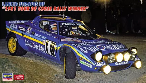 Hasegawa Lancia Stratos HF 1981 Tour de Corse Rally Winner Пластиковая модель 20530 1/24 синий