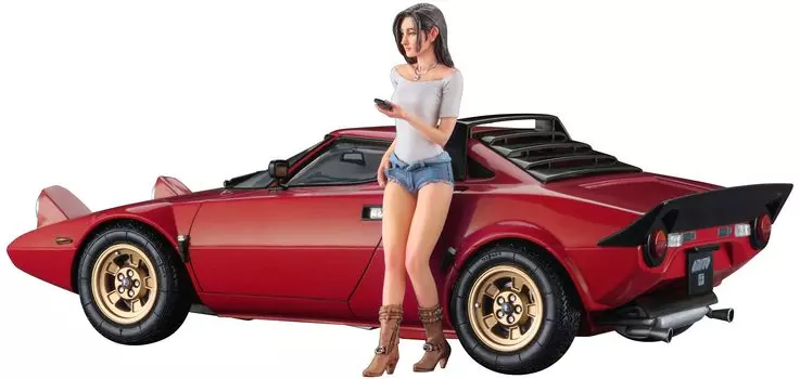 Hasegawa Lancia Stratos HF Stradale Girls Фигурка Пластиковая Модель 20543 1/24 с итальянским