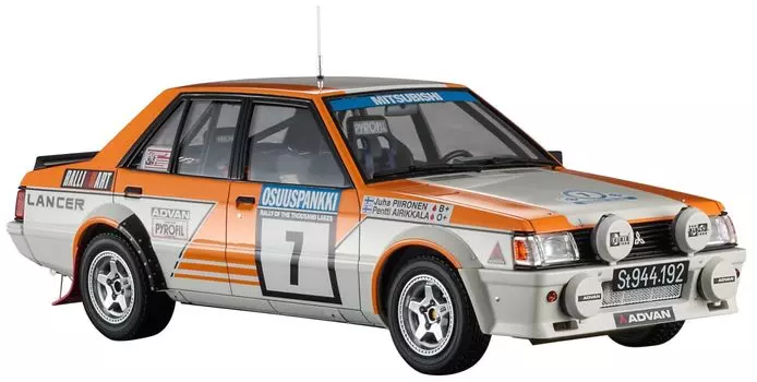 Hasegawa Mitsubishi Lancer EX 2000 Turbo 1982 1000 Lakes Rally Detail Up Version Пластиковая модель SP585 1/24