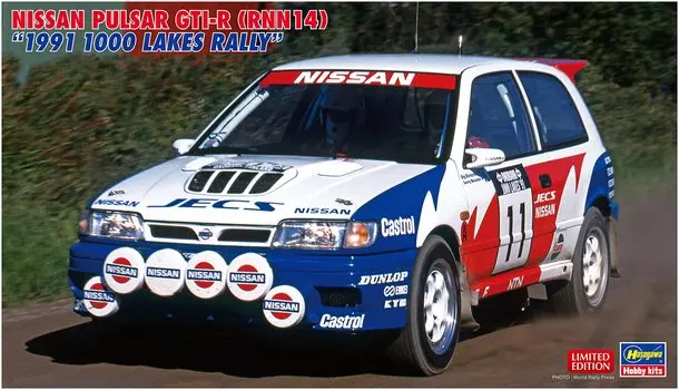 Hasegawa Nissan Pulsar 1991 1000 Lakes Rally Пластиковая модель 20605 1/24 (РНН14) ГТИ-Р