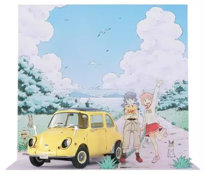 Hasegawa Raito Box Series Subaru 360 Deluxe Stand Figure Scale Plastic Model SP381 Zeshaka! с акрилом 1/24