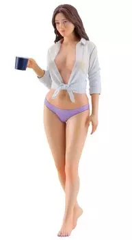 Hasegawa Real Figure Collection Morning Coffee Unpainted Resin Kit SP638 1/12 No.43 (person)