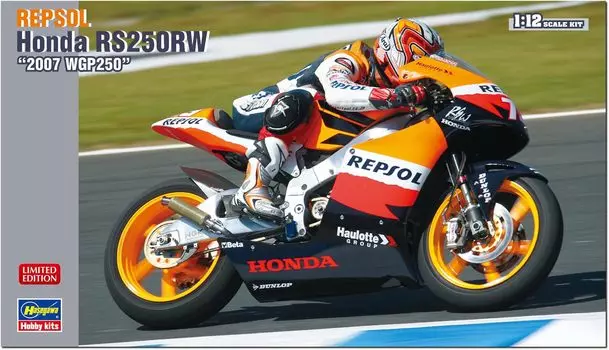 Hasegawa Repsol Honda RS250RW 2007 WGP250 Пластиковая модель 21769 1/12 (Мотоцикл)