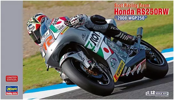 Hasegawa Scott Racing Team Honda RS250RW 2008 WGP250 Пластиковая модель 21748 1/12