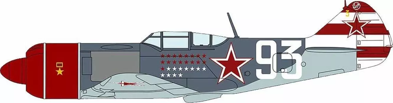 Хасегава советские ВВС Лавочкин 156-й истребительный полк Пластиковая модель 07398 1/48 Ла-7