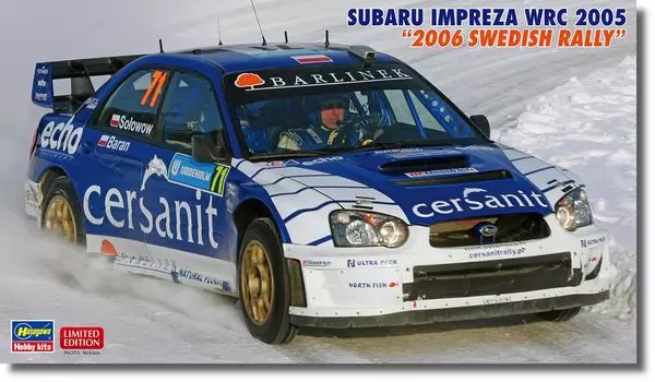 Hasegawa Subaru Impreza WRC 2005 Шведская пластиковая модель 20707 1/24 «Ралли 2006»