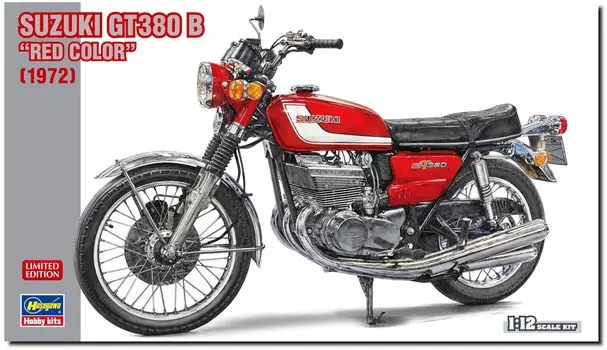 Hasegawa Suzuki GT380 B Красный цвет Пластиковая модель 21756 1/12