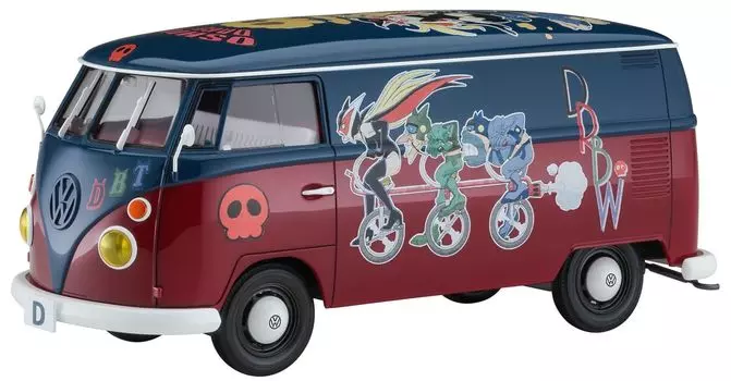 Hasegawa Time Bokan Series Yatterman Volkswagen Type 2 Delivery Van Dronbo Gang Пластиковая модель SP597 1/24