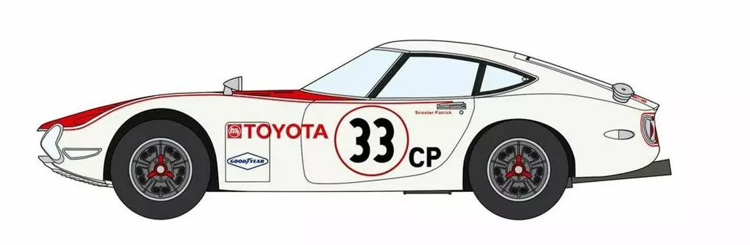 Hasegawa Toyota 2000GT 1968 SCCA Sports Car Race Пластиковая модель 20520 1/24 белый