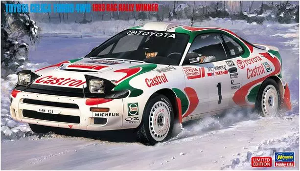 Hasegawa Toyota Celica Turbo 4WD 1993 RAC Rally Winner пластиковая модель 20358 1/24