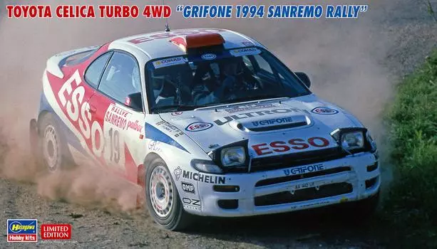 Hasegawa Toyota Celica Turbo 4WD Grifone 1994 Sanremo Rally Пластиковая модель 20466 1/24
